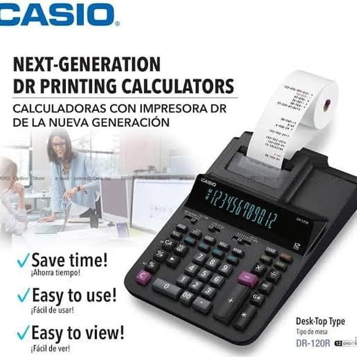 casio-เครื่องคิดเลขพิมพ์กระดาษ-รุ่น-dr-120r-รุ่นใหม่