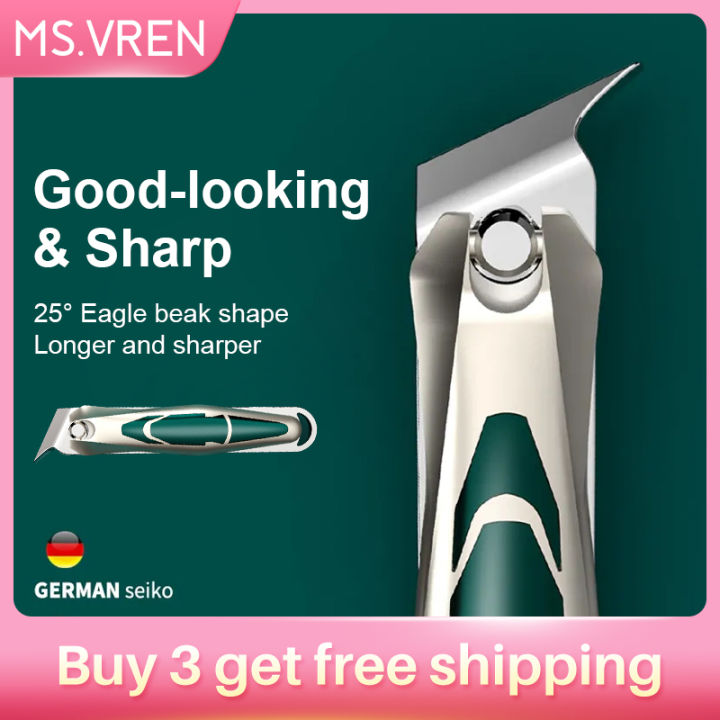 3 Pcs Slanted Edge Nail Clippers Metal Side Cuticle Clippers for