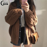 Oooo knitted sweater for women Korean style loose long