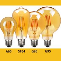 [HOT QQZIWWUJJWG 104] Retro Edison หลอดไฟ E27 220V ST64 A60 G80 G95 Ampoule Vintage เปลี่ยนหลอดไส้40W Edison Filament หลอดไฟ Led Decor