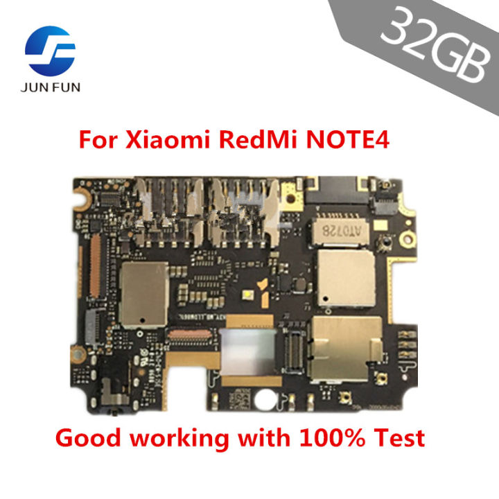 JUN FUN 32GB Mobile Electronic panel mainboard Motherboard unlocked with chips Circuits For Xiaomi RedMi hongmi NOTE4 NOTE 4