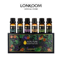 Lonkoom น้ำหอมอโรม่า ขนาด10 ml Perfume รุ่น  FOUR Essential Oil Set เหมาะสำหรับห้องนอน ห้องนั่งเล่น ห้องน้ำ หรือห้องทำงาน