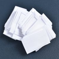 48Pcs White Color Rectangle Blank Cloth Label Tags 46x26mm For Clothing Tags Handmade Sewing Crafts Diy Hats Handbags Making Stickers Labels