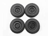 4PCS/Set HengLong WPL C34 Four-wheel Drive FJ40 Cruiser RC Auto Parts Wheel Tires Style:C34 tire