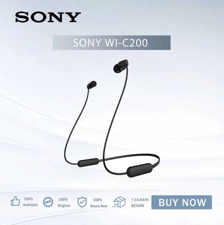 โซนี่-sony-wi-xb400-wi-c200-wi-c310-เบสพิเศษไร้สายเฮดโฟนแบบเสียบหูเบสที่แข็งแกร่ง-มีความสะดวกสบายในการสวมใส่-กล่องเก็บหูฟังฟรี