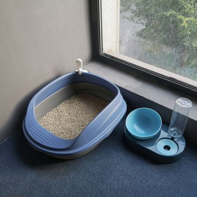 [COD] litter box fully semi-closed cat toilet deodorant large and anti-splash feces basin kitten sand supplies