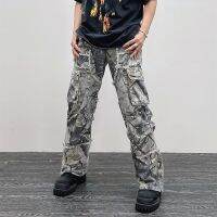 2023 Overalls Camouflage Y2K Fashion Baggy Jeans Cargo Pants Men Clothing Straight Women Wide Leg Long Trousers Vetements Homme