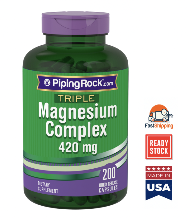 ⭐Ready Stocks⭐ Triple Magnesium Complex 420 mg 200 Capsules (Magnesium