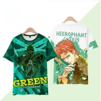 T SHIRT   Anime jojos aventura bizarra kakyoin noriaki 3d impressão t camisa das mulheres dos homens verão moda manga curta engraçado camiseta gráfico