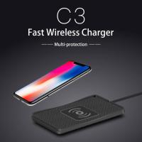 Car Phone Wireless Charger Pad Silicone Anti-slip For 15W/10W/7.5W/5W Induction Qi Fast Wireless Car Charging Car Chargers