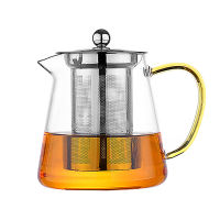 Colorful Heat-resistant glass Teapot 550ml With filter,tea pot Can be heated directly on fire Strainer Heat Coffee Pot Kettle