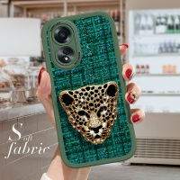 Diorcase สำหรับ OPPO A58 4G ผ้าฉลุลายเสือดาวสุดสร้างสรรค์ปลอกผ้าซิลิโคนนิ่มสำหรับเคสโทรศัพท์