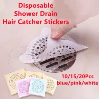15 Pack Disposable Shower Drain Hair Catcher Waterproof Shower