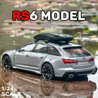 ขนาด1:24รถโลหะผสมรถ Audi ของขวัญโลหะ RS6ของเล่นเด็กผู้ชายแสงไฟเสียงรถ Diecast ของสะสมคนรักวันเกิดสำหรับเด็ก