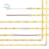 ABOND 5ชิ้น2835 5050ลิตรรูปร่าง8มม. 10เทปคลิปไฟตัวเชื่อมต่อหัวมุม SMD เทปไฟ COB สายต่อเปลือยไฟขั้วต่อไฟแอลอีดีที่หนีบคงที่สายต่อเปลือยแถบไฟ LED