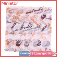 Ministar กระดาษเบนโตะ50แผ่นกล่องเค้กเบอร์เกอร์กระดาษรองกันน้ำมันเค้กกระดาษกระดาษตกแต่ง