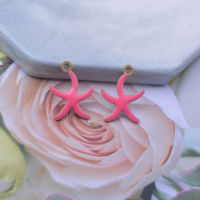 30pcs 16*12mm Copper Both Side Enamelled Starfish Charms Bracelet Accessories Earring Findings