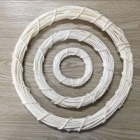 Off-white rattan ring Indonesian rattan Christmas rattan ring naked ring festival wedding store window door hanging garland decorations