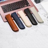 ❁✿ Simple Pen Sleeve PU Leather Mini Small Pen Bag Zipper Pencil Pouch Stationery Fountain Pen Holder Case Student School Supplies