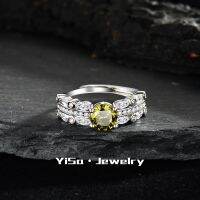 [COD] Cross-border best-selling light luxury treasure four-claw one carat inlaid zircon opening high-end all-match ring for women