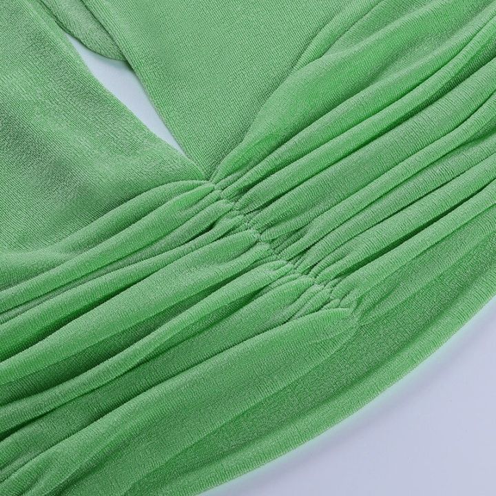 boofeenaa-เสื้อผ้า-y2k-ชุดชั้นในฤดูร้อนเสื้อครอปสตรีสีเขียวดำ-เสื้อเปิดหลังคอวีลึก-c98-bz14คลับแวร์เสื้อแขนกุดคล้องคอ
