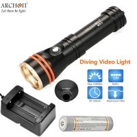 ARCHON D11V II ไฟฉายดำน้ำ CREE XM-L2 U2สูงสุด1200ลูเมนดำน้ำดำน้ำใต้น้ำ100เมตรกันน้ำพร้อมเครื่องชาร์จแบตเตอรี่