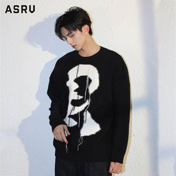 asrv-เสื้อกันหนาว-ผช-เสื้อกันหนาว-ผู้ชาย-สเวตเตอร์ชาย-sweaters-for-men-atasan-bahan-rajut-ลำลองทรงหลวมสำหรับฤดูหนาวของเสื้อกันหนาวผู้ชายคอเต่าย้อนยุค