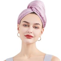 Microfiber Hair Towel Wrap Turban Drying Hair Twist Head Towels for Women Girls Curly Long Thick Wet Quick Rapid Dry