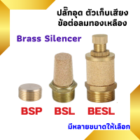 ปลั๊กอุด ตัวเก็บเสียงทองเหลือง ตัวลดเสียง ตัวเก็บเสียงหัวยาว Brass Silencers ข้อต่อทองเหลือง  (BESL/BSL/BSP)