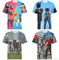 XL Skibidi Toilet Tshirt Short Sleeve Game 3D Shirt Top Unisex Cosplay Tee Fashion TV Man Speakerman Graphic Plus Size LX