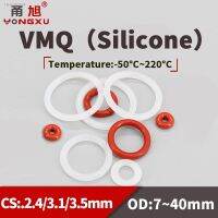 ✖✓✆ 10PCS/Lot VMQ O Ring Seal Gasket Thickness CS2.4/3.1/3.5mm OD4-40mm Silicone Rubber Insulation Waterproof Washer Green Nontoxi