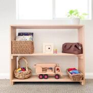 Benrikids natural pine wood study room decoration baby toy bookshelf size