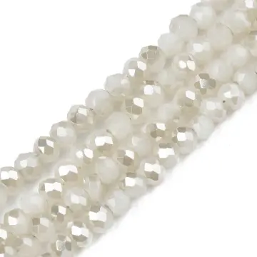 Wholesale Electroplate Opaque Solid Color Crystal Glass Rondelle Beads  Strands 