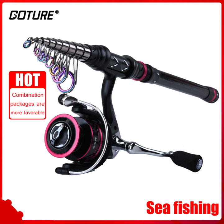 Goture Aquila Telescopic Spinning Fishing Rod Combo Set Kit 1.8M-3.6M With  2000-4000 Series Japanese technology Spinning Reel