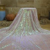 Shinning Lace Sequins Sparkle งานแต่งงานลูกไม้ผ้าอุปกรณ์เสริมชุดลูกไม้ผ้า50cmX130cm