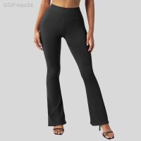 【YD】 OMKAGI Bootcut Woman Ribbed Seamless Leggings Workout Sport Female Outfit Gym Pants