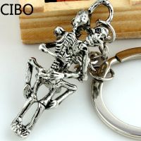 2019 New Forever Love Dead to Love Punk Skeleton Key Chain Ring Keychain Keyring Gift Accessories