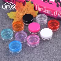 【CW】 10PCS 3/5g Round Pot Jar Bead Storage Refillable Bottles Transparent Plastic Makeup