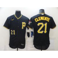 New arrival embroidered jerseys MLB Pittsburgh Pirates 21 Roberto Clemente Black White Yellow Souvenir Edition Baseball Jersey