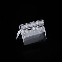 10Pcs 0.98x1.3inch Transparent Plastic Folding Hinges Durable Clear Acrylic Tools Hinge Furniture Hinges