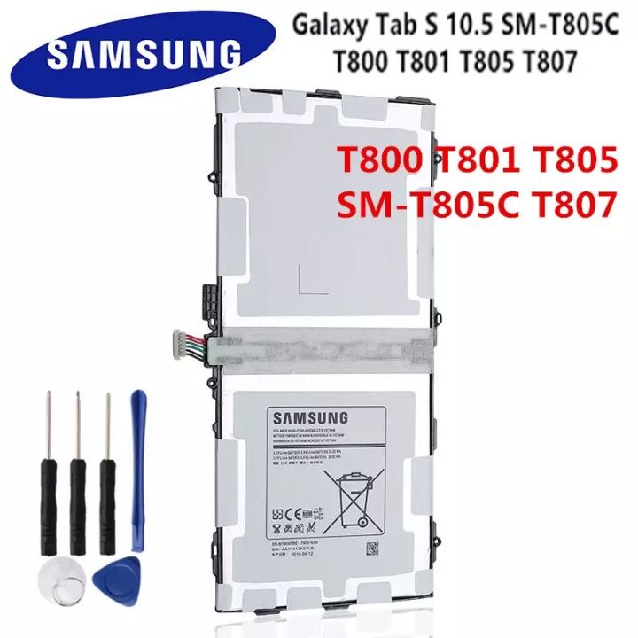ซัมซุง-โน๊ต-battery-for-samsung-galaxy-tab-s-10-5-sm-t805-t800-t801-t805-genuine-tablet-battery-eb-bt800fbc-7900mah-แบตเตอรี่-แท็บแล็ด-ต้นฉบับ-แท้จริง-แบตเตอรี่-แบต
