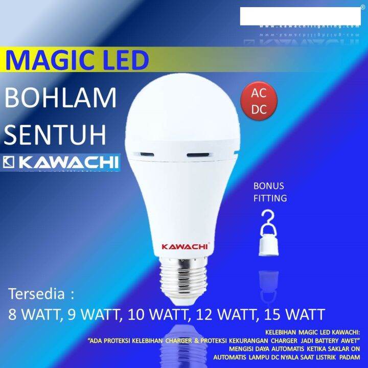 Lampu Magic Emergency Kawachi 9w Bohlam Bisa Nyala Saat Mati Lampu Cas Otomatis Led Acdc New 3787