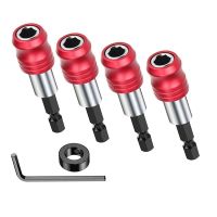 Change Bit Holder Magnet Pack Of 4Hex Magnetic Bit Holder 60 Mm 1/4Inch Bit Magnetic Swivel for Drill Bits Impact Wrench