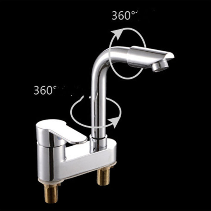 sxh-ทองแดงสองชิ้นลุ่มน้ำก๊อกน้ำร้อนและเย็นสองหลุมอ่างห้องน้ำอ่างล้างหน้าก๊อกน้ำก๊อกน้ำห้องน้ำ