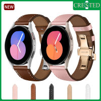 สายหนังสำหรับ Samsung Galaxy Watch 6/6 Classic/Galaxy Watch 5 5Pro Band /Galaxy Watch 4 Band 40Mm 44Mm/4 Classic 42Mm 46Mm/3 41Mm/Active 2 40Mm 44มม. ผู้หญิงผู้ชาย20มิลลิเมตรหนังสาย