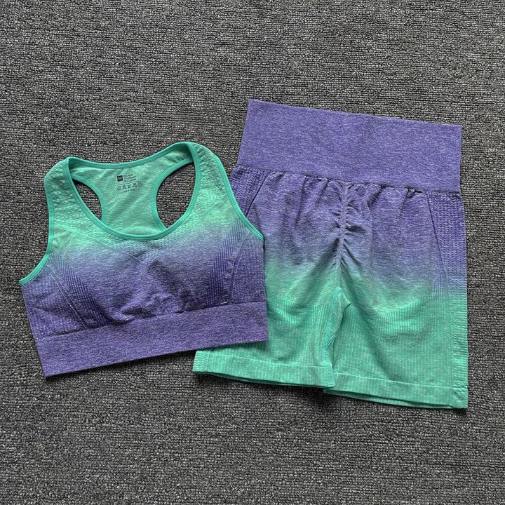 2pc-ombre-women-yoga-set-seamless-leggings-long-sleeve-crop-top-sports-bra-running-pants-gym-clothing-fitness-workout-gym-set