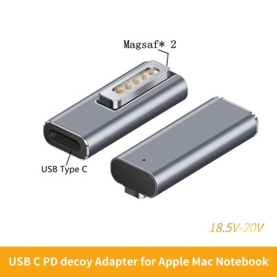 【Prime deal】 สำหรับ IOS C ตัวเชื่อมต่อ Pengisi Daya Magnetik กับอะแดปเตอร์2ตัวอินเตอร์เฟส USB อากาศอย่างรวดเร็ว/Pro 5A Type W/ Indicator MacBook C Tools &amp; Home Improvement