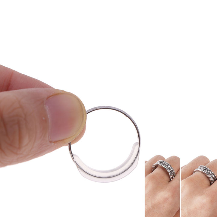 shiqinbaihuo-8ชิ้นตัวปรับขนาดแหวนที่มองไม่เห็นสำหรับแหวนหลวมขนาดลดแหวนรองยาม