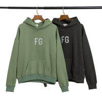 ▶พร้อมสต็อก◀Original Fogs 2022ฤดูใบไม้ร่วง3M สะท้อนแสง FG Letter พิมพ์ Hoodie Plus Fleece Hoodie