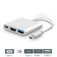 3-In-1 Type-C เป็น Usb Type-C ไปยังตัวแปลง Hdmi Hdmi